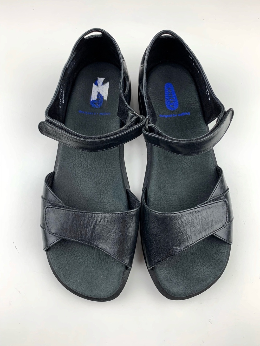Wolky Pichu Sandals Black Leather Adjustable Straps Comfort Women's 41 US 10